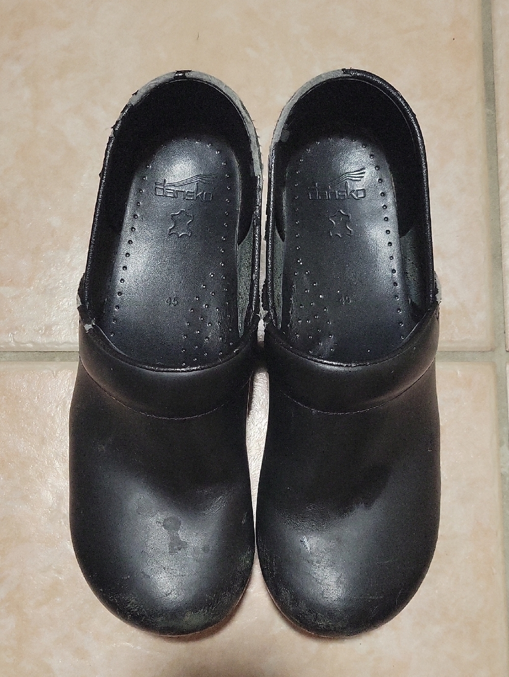 Dansko Black Slip-On Work Clogs Professional Mens